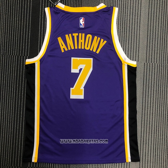 Camiseta Los Angeles Lakers Carmelo Anthony #7 Statement 2020-21 Violeta
